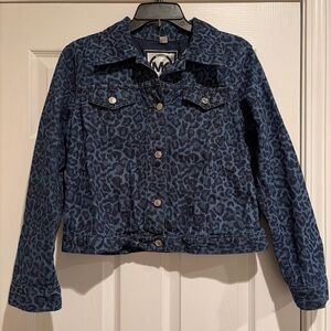 Michael Kors Navy Logo Denim Jacket